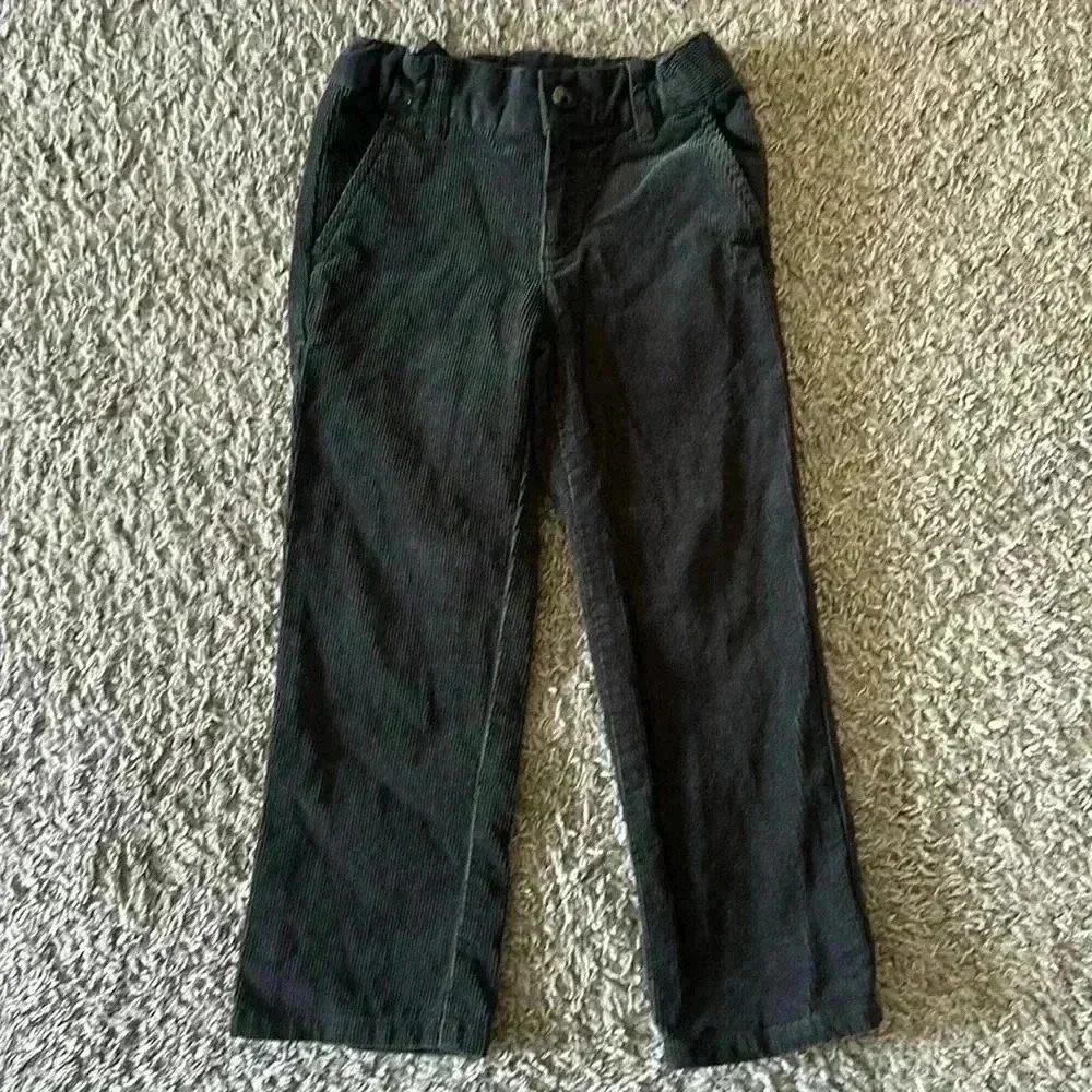 EUC Boys Janie & Jack Charcoal Grey Corduroys, Size 4